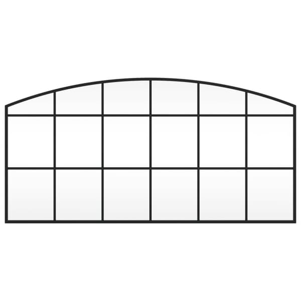 vidaXL Seinäpeili musta 100x50 cm kaari rauta