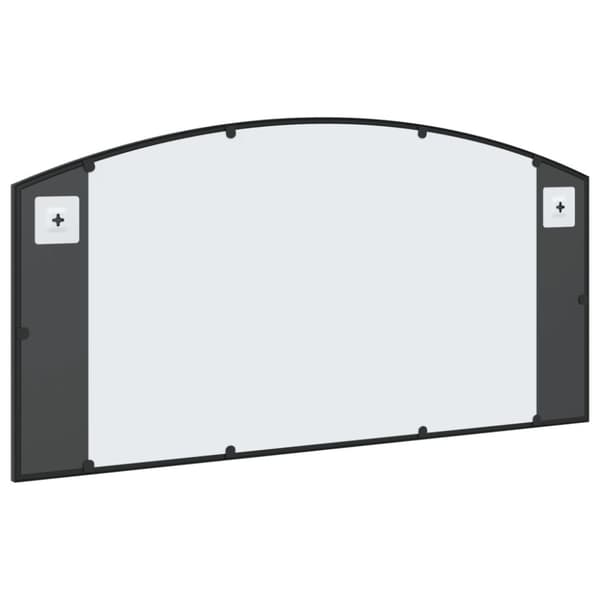 vidaXL Seinäpeili musta 100x50 cm kaari rauta
