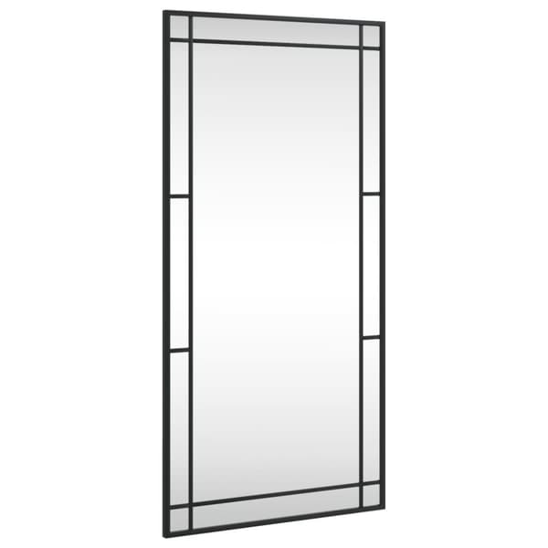 vidaXL Väggspegel svart 50x100 cm rektangulär järn