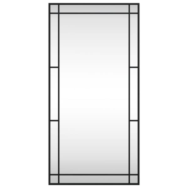 vidaXL Väggspegel svart 50x100 cm rektangulär järn