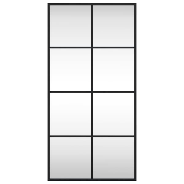 vidaXL Veggspeil svart 40x80 cm rektangel jern