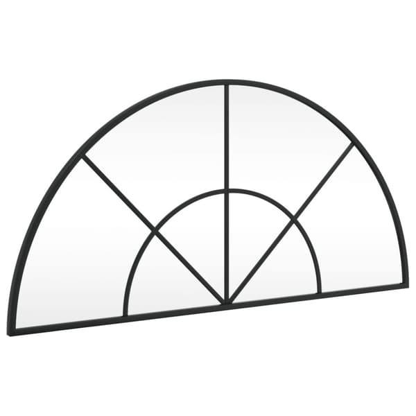 vidaXL Veggspeil svart 80x40 cm buet jern
