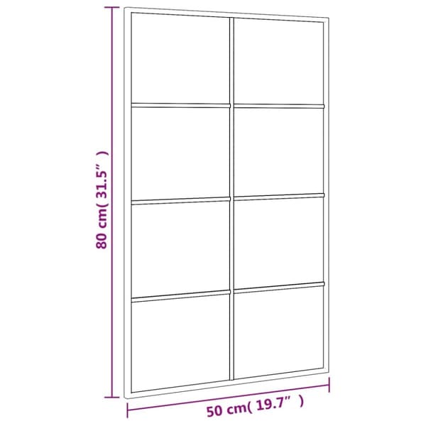 vidaXL vægspejl 50x80 cm rektangulært jern sort