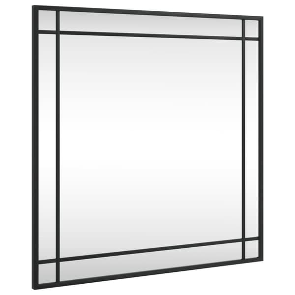 vidaXL Veggspeil svart 60x60 cm rektangel jern