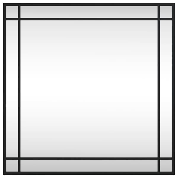 vidaXL Veggspeil svart 60x60 cm rektangel jern