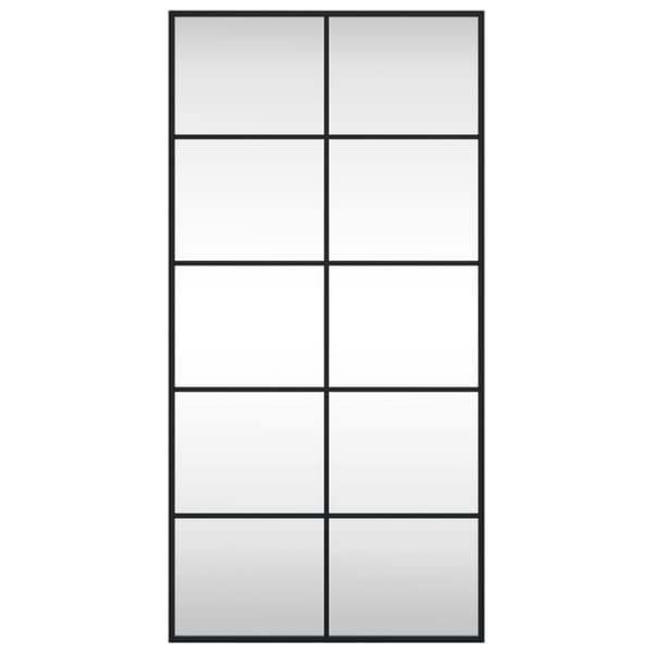 vidaXL Veggspeil svart 50x100 cm rektangel jern