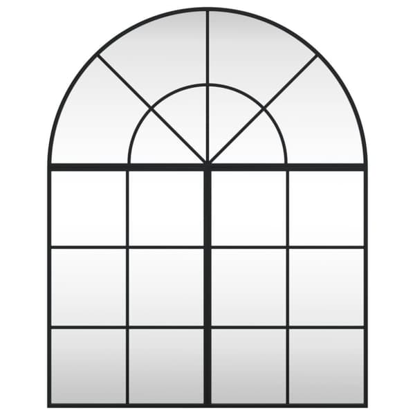 vidaXL Seinäpeili musta 80x100 cm kaari rauta