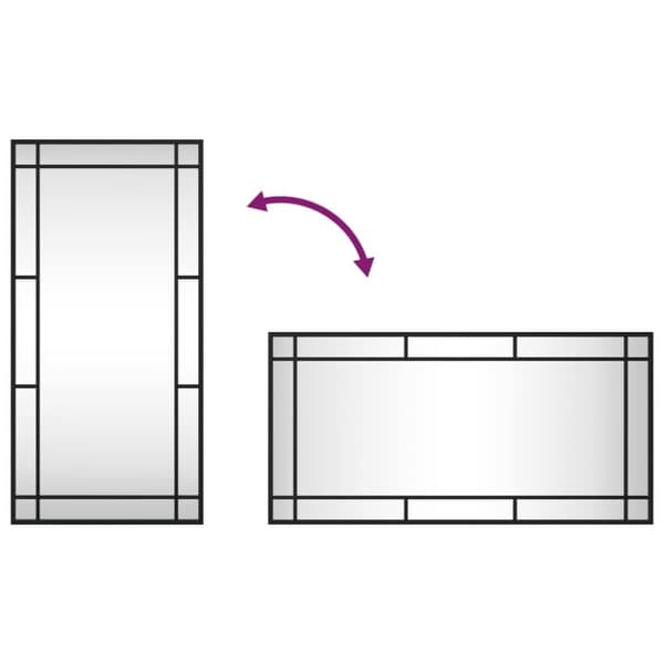 vidaXL Seinäpeili musta 40x80 cm suorakulmio rauta