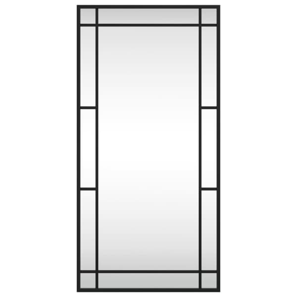 vidaXL Väggspegel svart 40x80 cm rektangulär järn