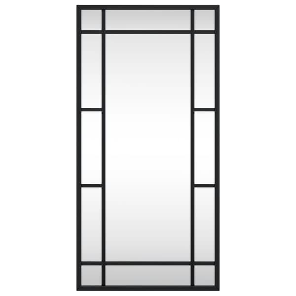 vidaXL Väggspegel svart 30x60 cm rektangulär järn