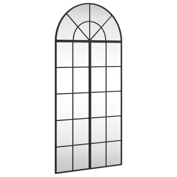 vidaXL vægspejl 60x130 cm buet jern sort