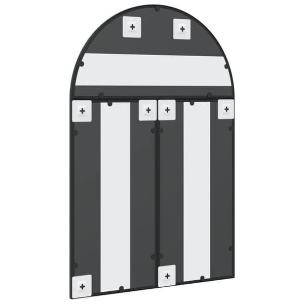 vidaXL vægspejl 60x90 cm buet jern sort