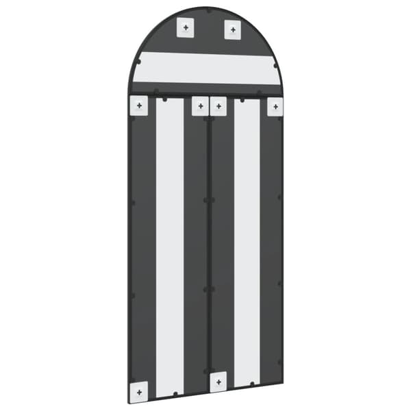 vidaXL Väggspegel svart 60x130 cm bågformad järn