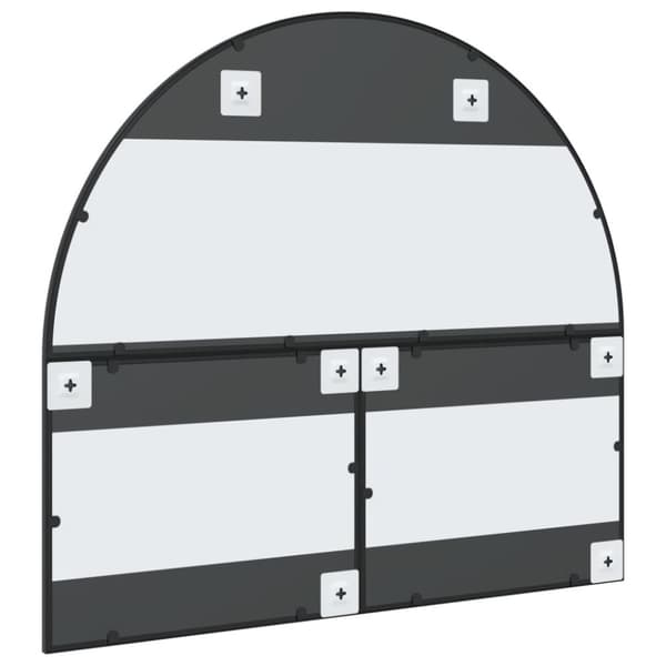 vidaXL Veggspeil svart 100x90 cm buet jern