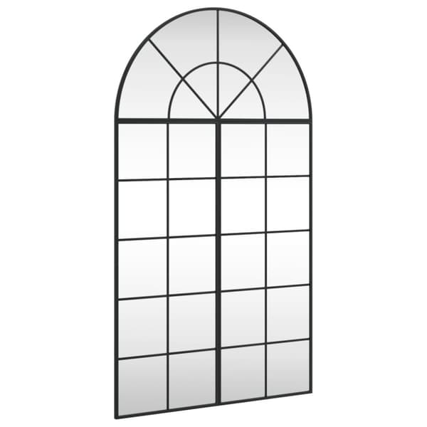 vidaXL vægspejl 80x140 cm buet jern sort