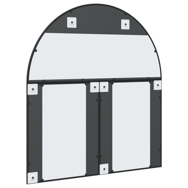 vidaXL Veggspeil svart 100x110 cm buet jern