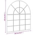 Miniatyrbilde 6 av 7: vidaXL Veggspeil svart 100x110 cm buet jern