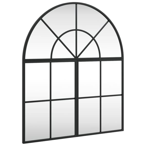 vidaXL vægspejl 60x70 cm buet jern sort