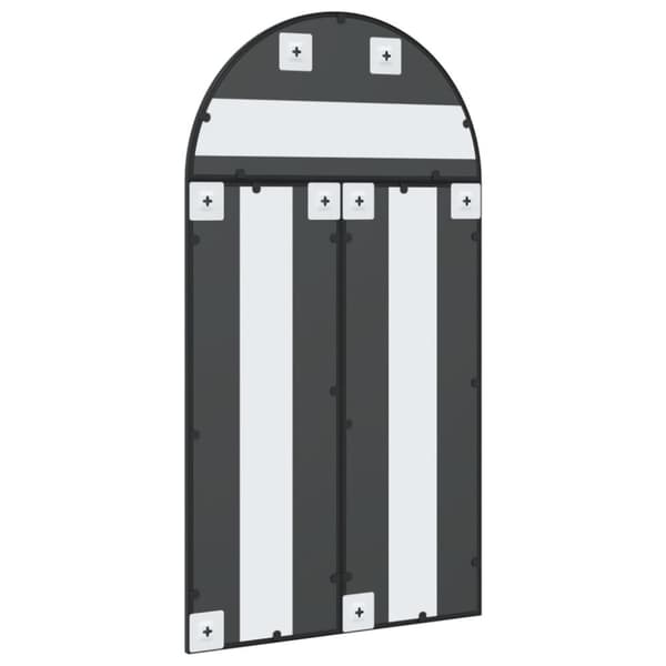vidaXL Seinäpeili musta 60x110 cm kaari rauta