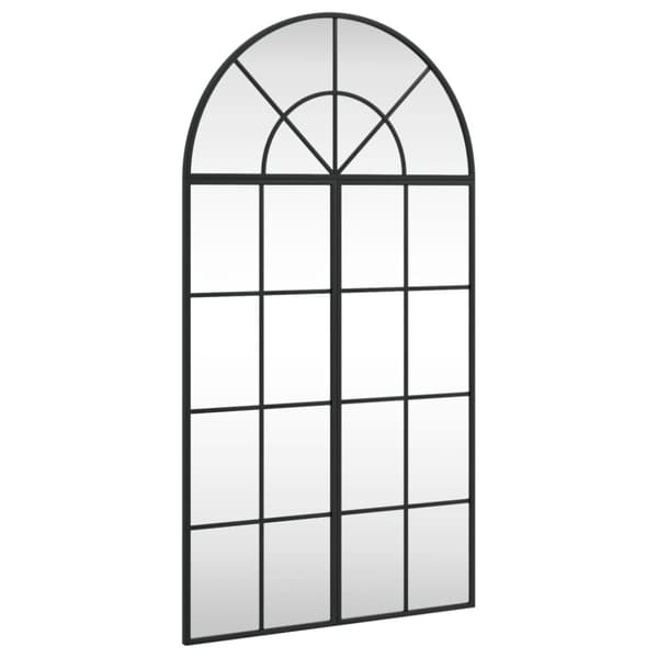 vidaXL Seinäpeili musta 60x110 cm kaari rauta