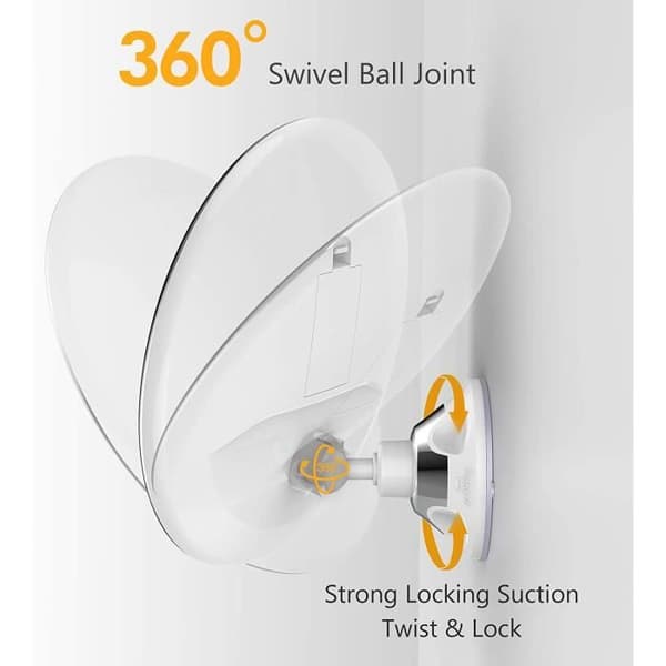 10x förstorande sminkspegel med LED-lampor 360° sugkoppsspegel Bärbar sminkspegel