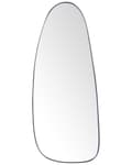 Miniatyrbilde 1 av 5: Veggspeil Svart Jern Glass 39 x 95 cm Oval Dekorativ Hengende Dekor Moderne Minimalistisk Stue Soverom Entré