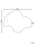 Miniatyrbilde 3 av 4: Veggspeil Svart Jern Glass 77 x 59 cm Oval Dekorativ Hengende Dekor Moderne Minimalistisk Stue Soverom Entré