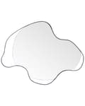 Miniatyrbilde 1 av 4: Veggspeil Svart Jern Glass 77 x 59 cm Oval Dekorativ Hengende Dekor Moderne Minimalistisk Stue Soverom Entré