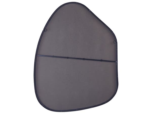 Seinäpeili musta rauta lasi 70 x 92 cm ovaali muoto minimalistinen moderni tyyli