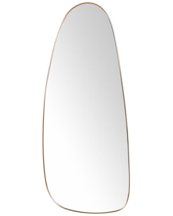 Seinäpeili kulta rauta 39 x 95 cm ovaali muoto minimalistinen moderni tyyli