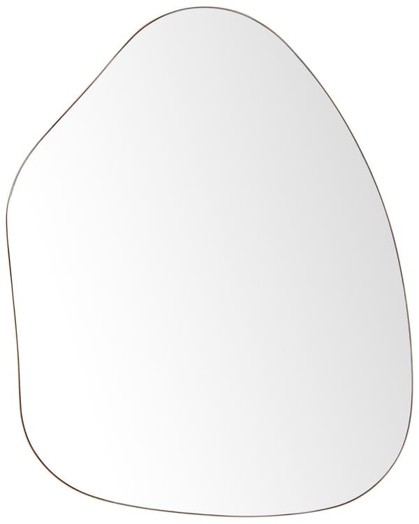 Seinäpeili kulta rauta lasi 70 x 92 cm ovaali muoto minimalistinen moderni tyyli