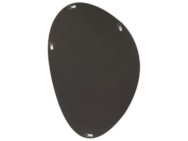 Veggspeil Hvit MDF-ramme Glass 60 x 90 cm Uregelmessig form Dekorativt veggmontert aksentstykke Moderne stil