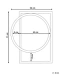 Miniatyrbilde 3 av 5: Veggspeil Lyst treverk MDF 56 x 71 cm Dekorativt tilbehør Dekor Hengende Håndlaget Geometrisk Form Moderne Stue Soverom