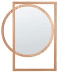 Miniatyrbilde 1 av 5: Veggspeil Lyst treverk MDF 56 x 71 cm Dekorativt tilbehør Dekor Hengende Håndlaget Geometrisk Form Moderne Stue Soverom