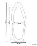Miniatyrbilde 3 av 6: Veggspeil Hvit MDF-ramme Glass 57 x 160 cm Uregelmessig form Dekorativt veggmontert aksentstykke Moderne stil