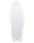 Miniatyrbilde 4 av 6: Veggspeil Hvit MDF-ramme Glass 57 x 160 cm Uregelmessig form Dekorativt veggmontert aksentstykke Moderne stil