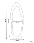 Miniatyrbilde 3 av 6: Veggspeil Grønn MDF-ramme Glass 57 x 160 cm Uregelmessig form Dekorativt veggmontert aksentstykke Moderne stil