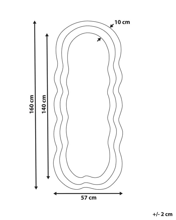 Veggspeil Blå MDF-ramme Glass 57 x 160 cm Uregelmessig form Dekorativt veggmontert aksentstykke Moderne stil