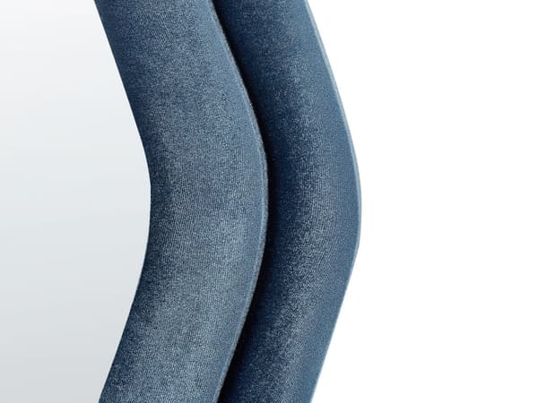 Veggspeil Blå MDF-ramme Glass 57 x 160 cm Uregelmessig form Dekorativt veggmontert aksentstykke Moderne stil