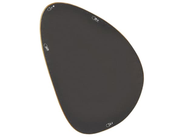 Veggspeil Gul MDF-ramme Glass 61 x 91 cm Uregelmessig form Dekorativt veggmontert aksentstykke Moderne stil
