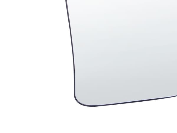 Veggspeil Svart Metall Glass 37 x 70 cm Oval Dekorativ Hengende Dekor Moderne Minimalistisk Stue Soverom Entré