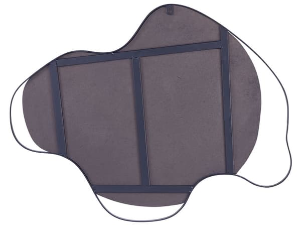 Seinäpeili musta rauta 77 x 59 cm ovaali minimalistinen moderni tyyli