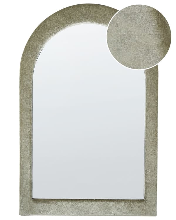 Vægspejl grøn MDF-ramme glas 60 x 90 cm uregelmæssig form moderne stil dekorativ hængende dekoration