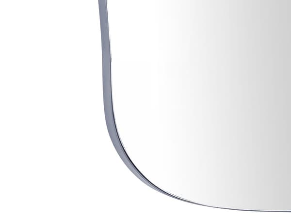 Väggspegel Svart Järn Glas 70 x 92 cm Oval Dekorativ Hängande Spegel Modern Minimalistisk Vardagsrum Sovrum Hall