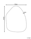 Miniatyrbild 3 av 5: Väggspegel Guld Järn Glas 70 x 92 cm Oval Dekorativ Hängande Spegel Modern Minimalistisk Vardagsrum Sovrum Hall