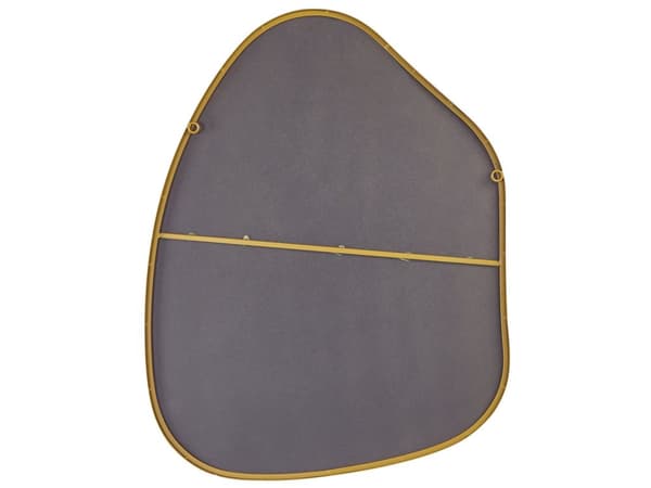 Väggspegel Guld Järn Glas 70 x 92 cm Oval Dekorativ Hängande Spegel Modern Minimalistisk Vardagsrum Sovrum Hall