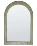 Miniatyrbild 4 av 6: Väggspegel Grön MDF-ram Glas Sammet 60 x 90 cm Oregelbunden Form Dekorativ Väggmonterad Spegel Accent Modern Stil Vardagsrum Sovrum