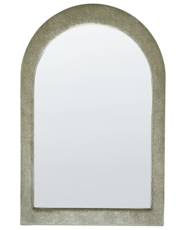 Väggspegel Grön MDF-ram Glas Sammet 60 x 90 cm Oregelbunden Form Dekorativ Väggmonterad Spegel Accent Modern Stil Vardagsrum Sovrum