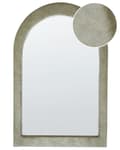 Miniatyrbild 1 av 6: Väggspegel Grön MDF-ram Glas Sammet 60 x 90 cm Oregelbunden Form Dekorativ Väggmonterad Spegel Accent Modern Stil Vardagsrum Sovrum