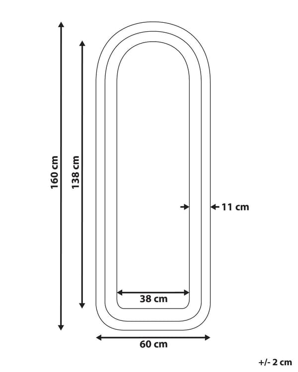 Väggspegel Rosa MDF-ram Glas Sammet 60 x 160 cm Oregelbunden Form Dekorativ Väggmonterad Spegel Accent Modern Stil Vardagsrum Sovrum